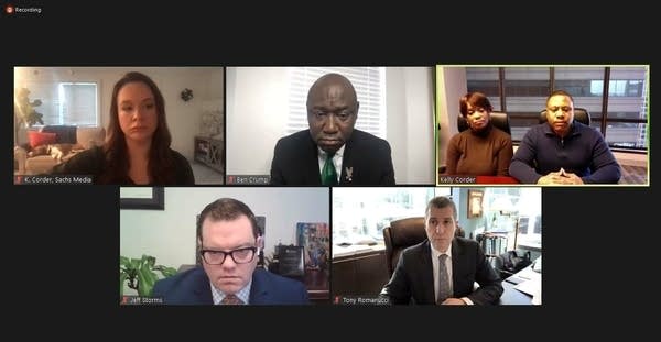 A screenshot from a Zoom call with six people.