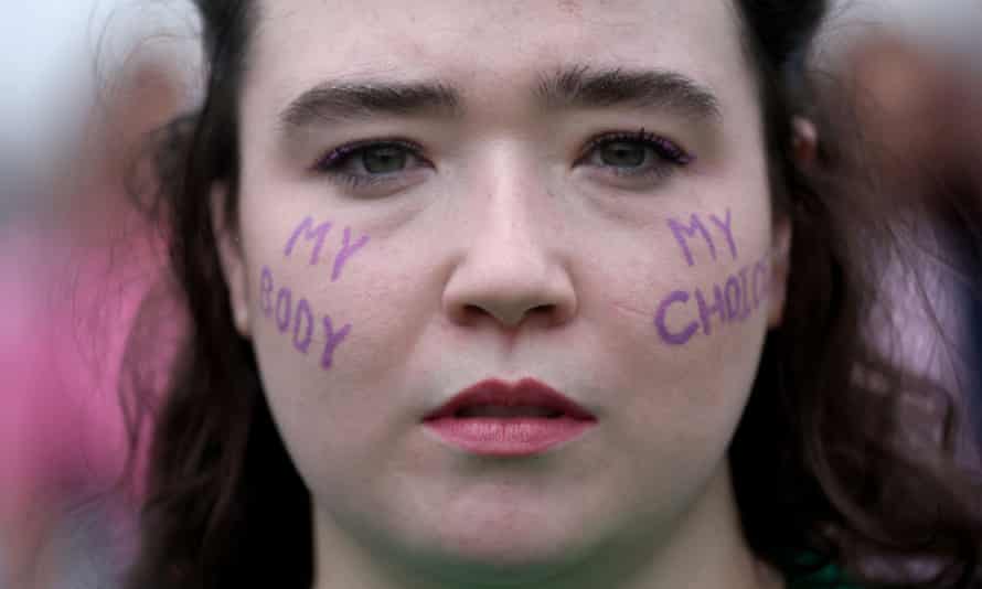 Abortion rights protester at the rally in Washington DC